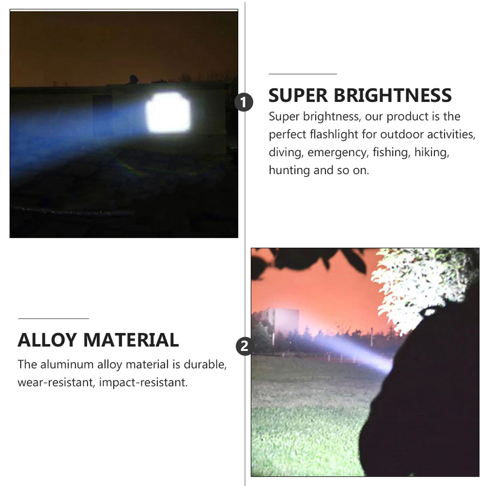 

Led Zoom High Light Aluminum Alloy Durable Portable Handheld Flashlight For Outdoor Survival Emergency Mini Flashlight