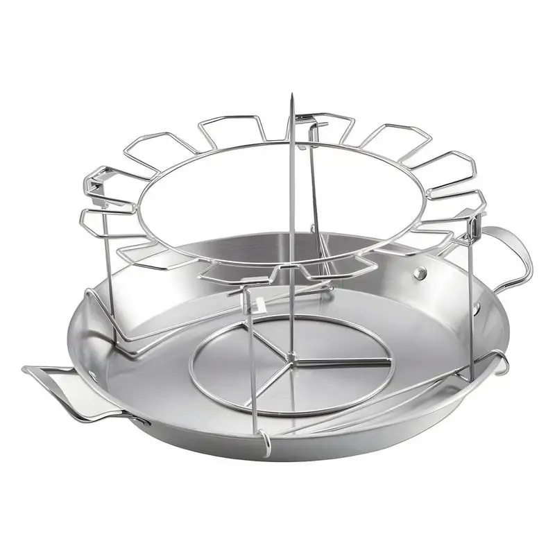Griglia per gamba di pollo Griglia rotonda Griglia per alette in acciaio inossidabile 12 slot Porta bacchette antiaderente Accessori per barbecue con