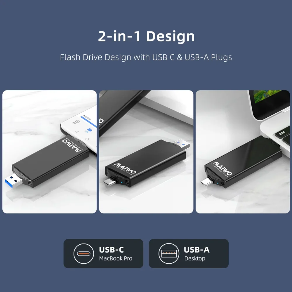 حاوية SATA SSD ، 2 في 1 ، نوع C ، USB ، حقيبة محرك أقراص صلبة ، حقيبة خارجية صغيرة للكمبيوتر المحمول ، مفتاح B + M ، M2 SSD ، ألومنيوم
