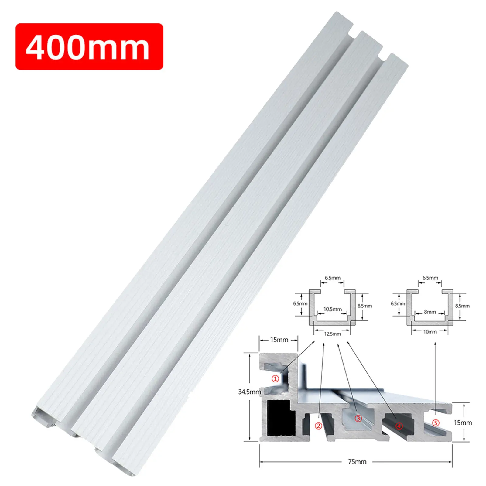 75 نوع ميتري المسار T-فتحة T-المسار ملحقات النجارة مادة سبائك الألومنيوم ملحق مثالي قوة قوية لـ CNC