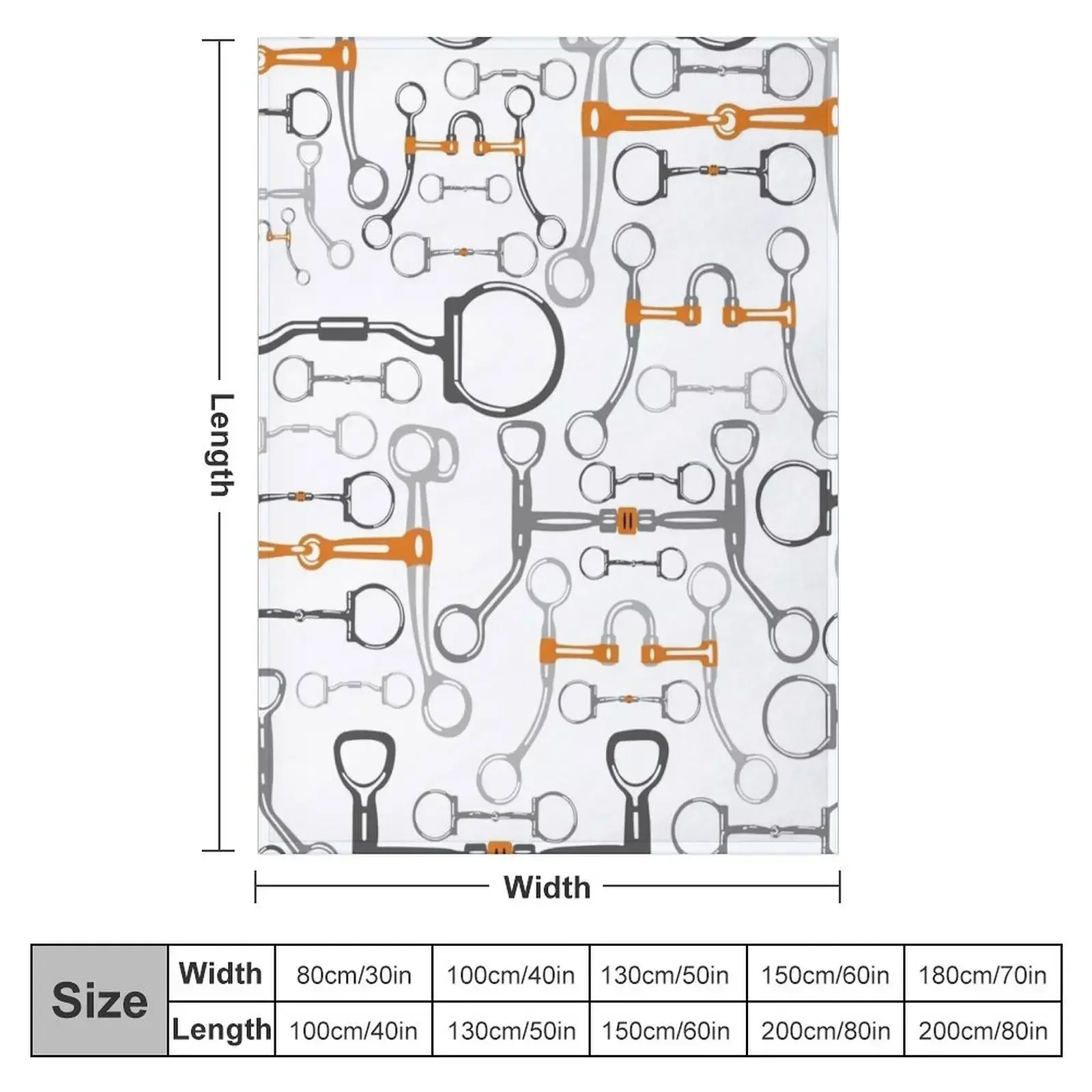 Western Bits Multi Throw Blanket Hair sofa bed blankets ands Picnic warm for winter Extra Large Throw Blankets