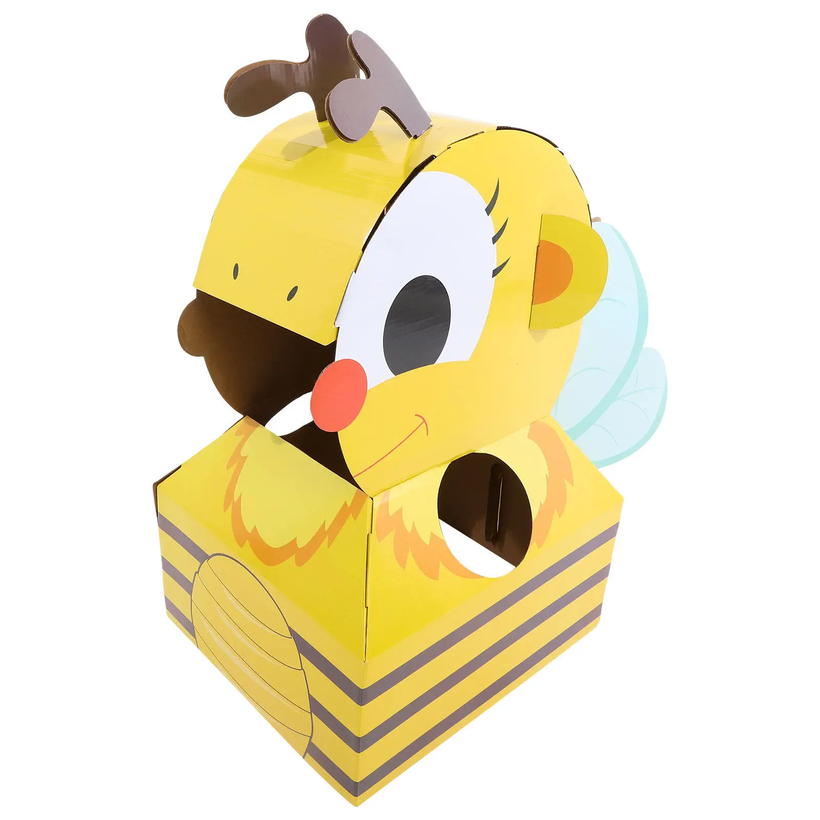 1Set Kids Wearable Cardboard Animal Costume DIY Creative Outdoor Playtime Fun Kids Cardboard Costume Wearable DIY Toy Paper Box