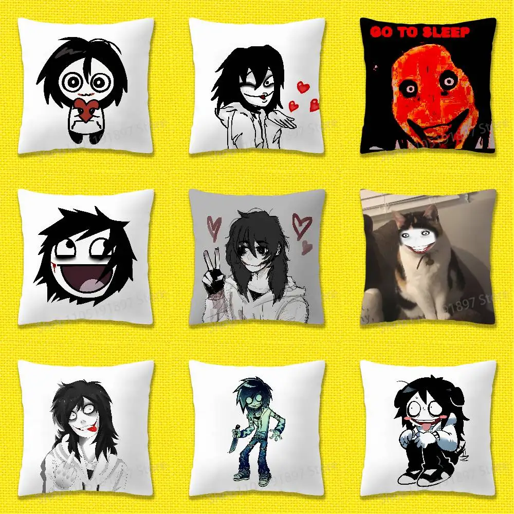 

America Urban Legends J-Jeff The Killer Throw Pillow Case For 45*45cm 40cm 55cm 50cm 30cm Square Car Pillowcase Shell