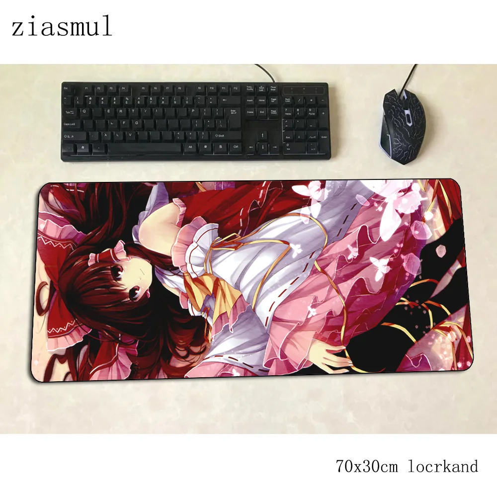 Reimu Hakurei ماوس الوسادة ألعاب الكمبيوتر كاملة Deskmat لوحة ماوس للألعاب كبيرة الحصير XXL أنيمي عدم الانزلاق لطيف لوحات المفاتيح حصير مكتبي