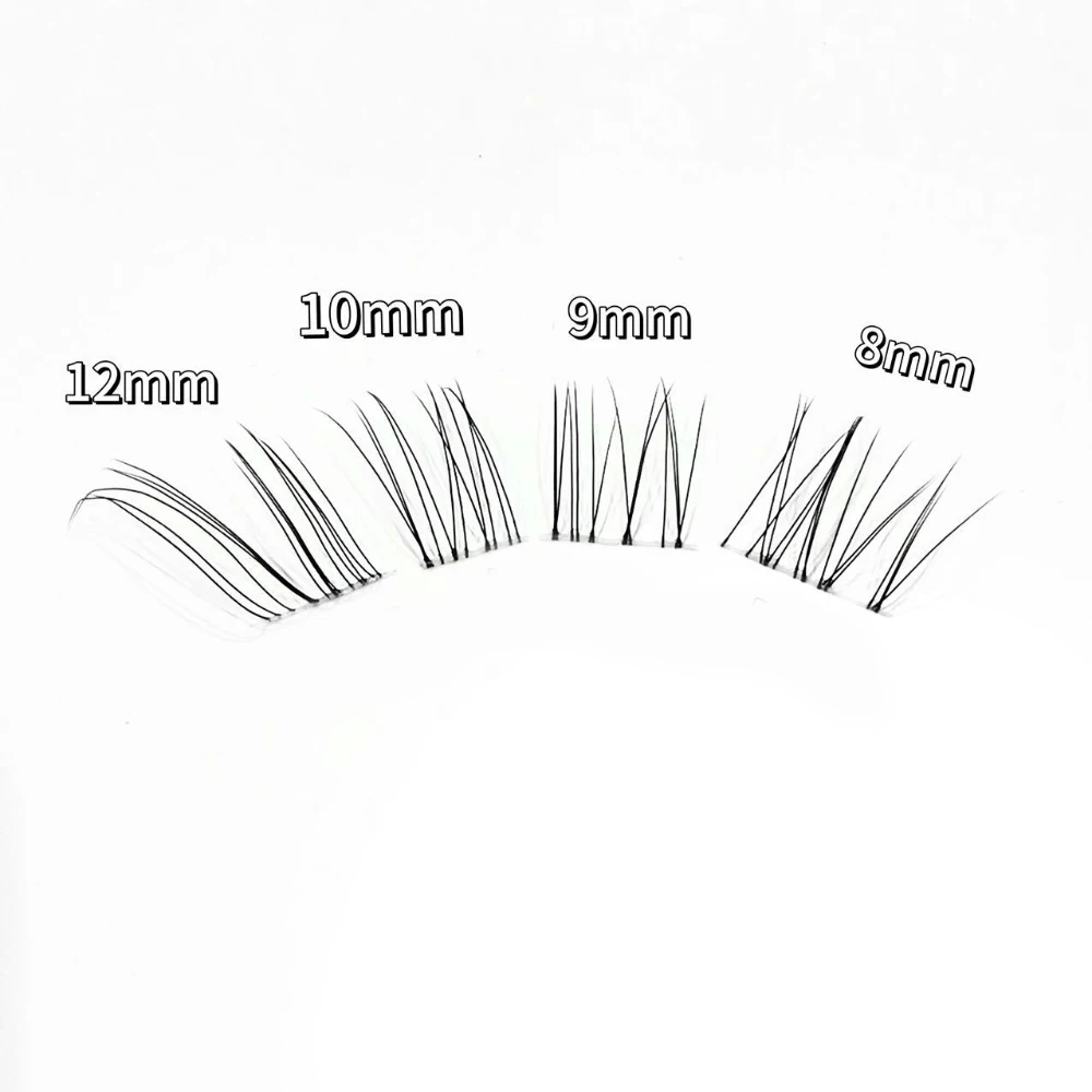 80 กลุ่ม Fox สไตล์มังงะขนตาปลอมธรรมชาติยาวและหนาหนาแน่น C ม้วนขนตาปลอมเดี่ยว Cluster Wild Lashes แต่งหน้า