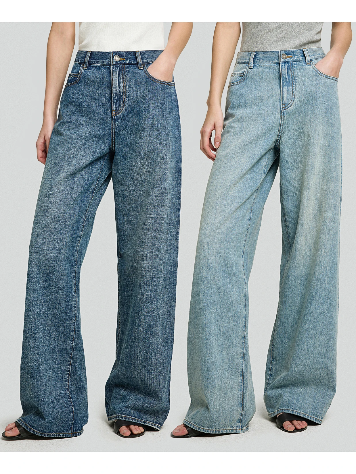 

Classic Slim Straight Bamboo Texture Jeans Lightweight Comfortable Women's Casual Faion Jeans Stand Fit All Seasons