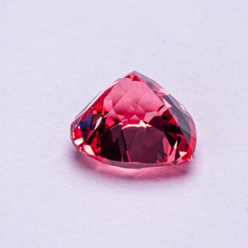 Lab Grown Padparadscha Red Lotus Color Top Quality Heart Shape Stone For Charms Diy Jewelry Making Selectable AGL Certificate