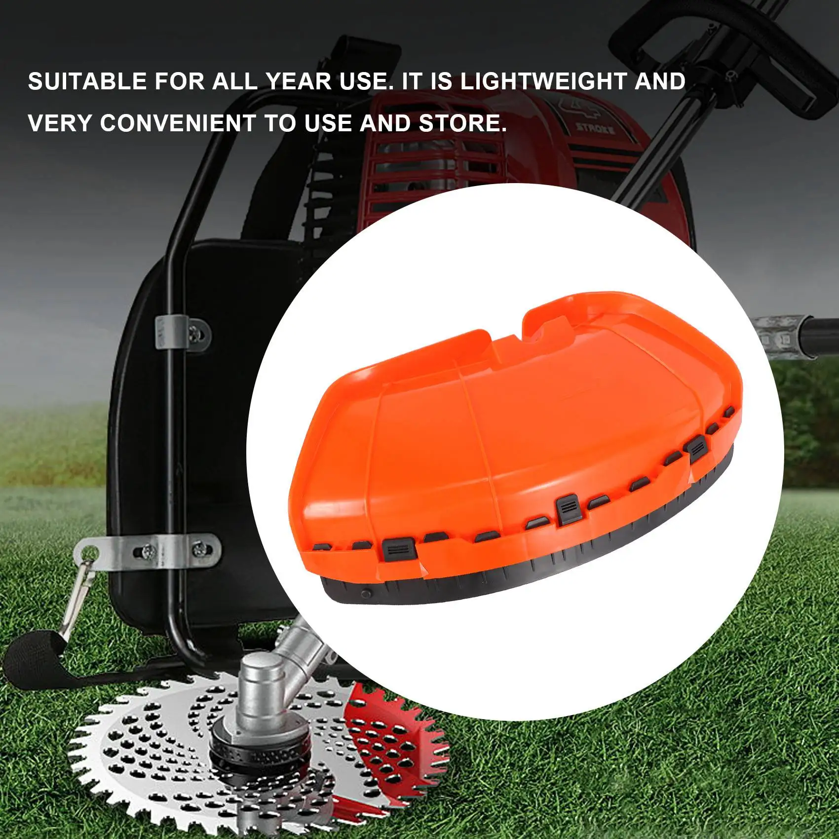 Imagem -04 - Lightpeso Plastic Grass Trimmer Blade Protector Cover Escova Cutter Shield Universal Lawn Mower Guard 26 mm 28 mm