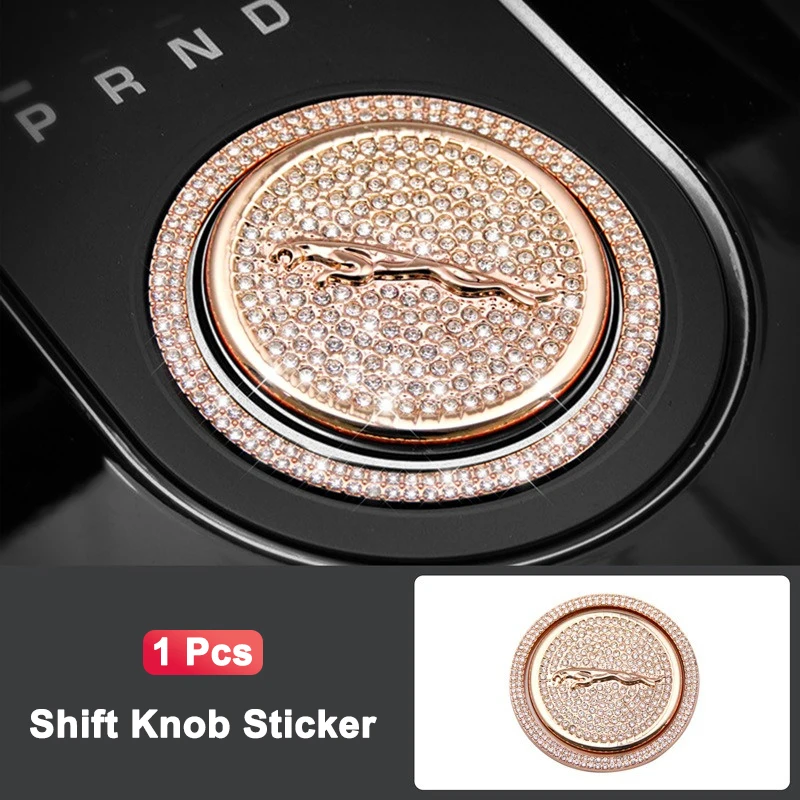 

Car Shift Knob Diamond Sticker Bling Crystal Gear Shift Cover Trim For Jaguar X S F XF XE XJ XK XEL XFL XJL XJ6 XJS XKR XFR New