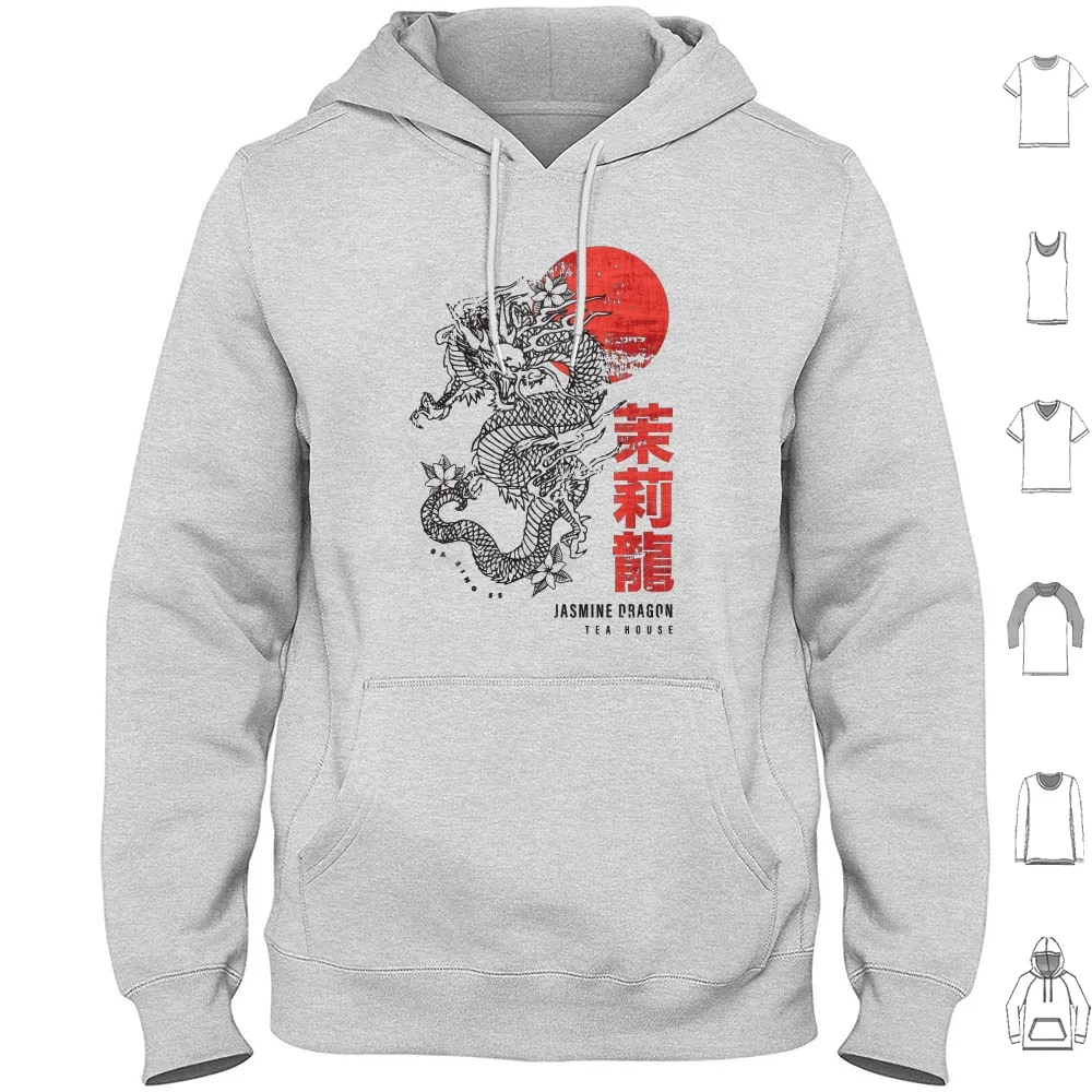 Jasmine Dragon Tea House Hoodies Long Sleeve Dragon Jasmine Jasmine Dragon Vintage Vintage Vintage Vintage Art Graphic