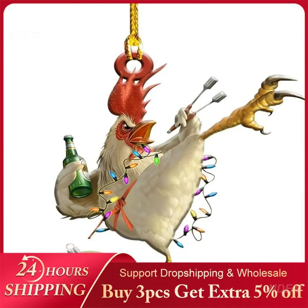 Christmas Cock Yan Value Online Durable Holiday Decoration Courtyard Chicken Decoration Popular Widely Used Acrylic Beautiful