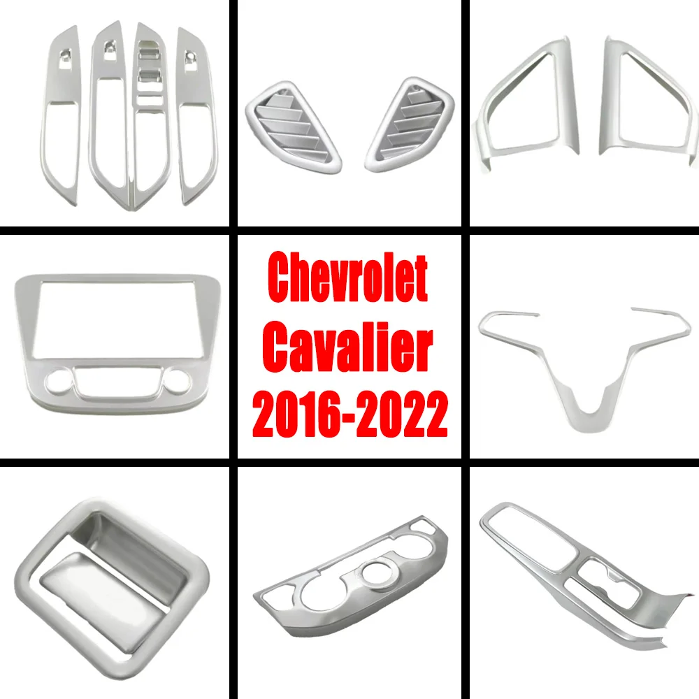 

For Chevrolet Cavalier 2016 2017 2018 2019 ABS Gear Shift Panel Cover Air Condition Outlet Trim Frame Armrest Bowl Knob Trim