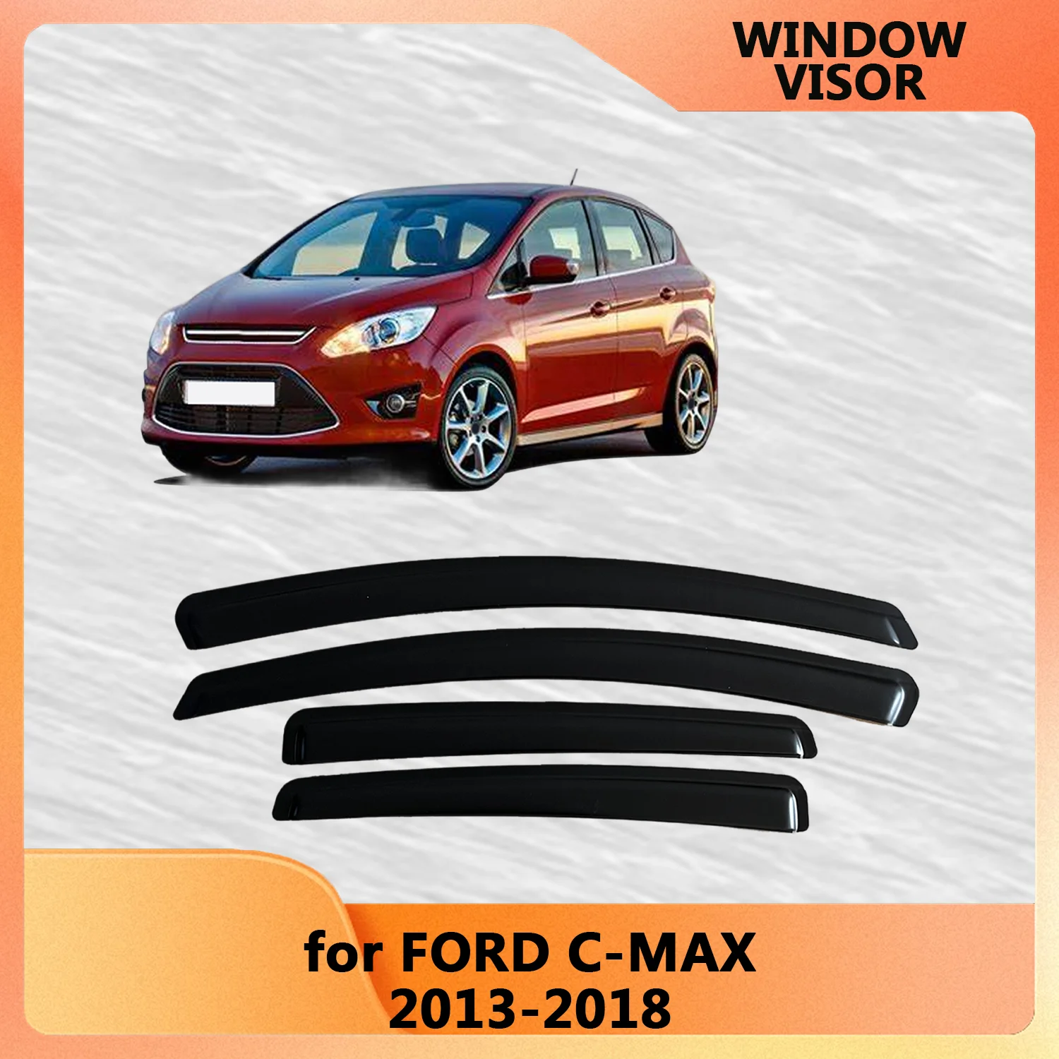 

Для Ford C-MAX 2013 2014 2015 2016 2017 2018 ветровые дефлекторы, защита от дождя, дверной козырек, вентиляционные шторы, оконный козырек, автомобильные аксессуары