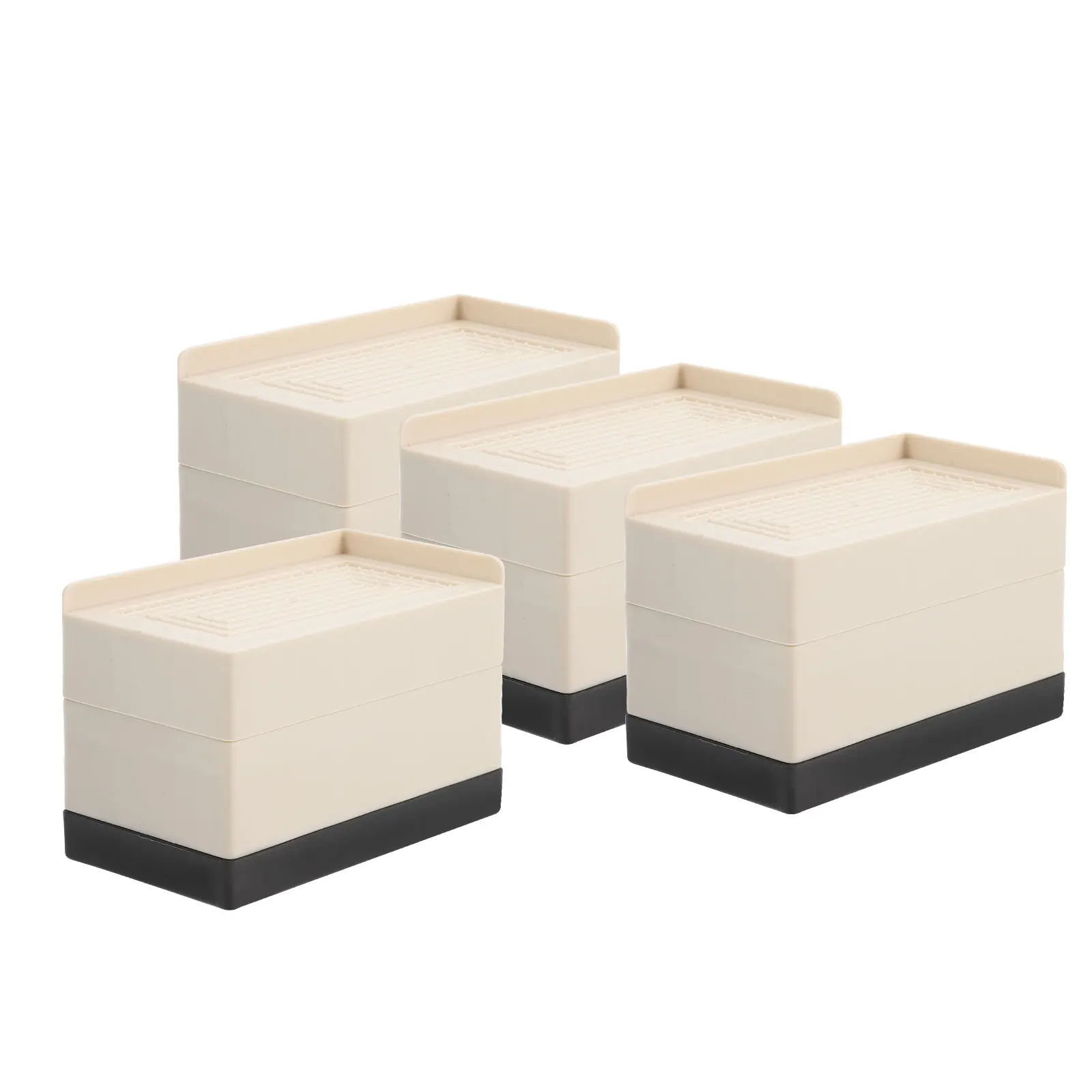 

4pcs Bed Risers Heavy Duty 5 Inch Adjustable Non-Slip Furniture Lifters For Table Chair Couch Wash Machine Storage Space Saver