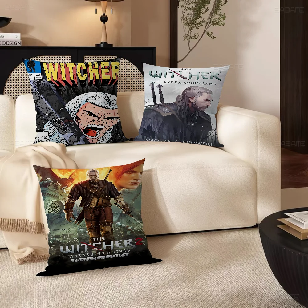 Hot-The-W-Witcher-Game Cushion Cover Car Throw Pillow Case For Sofa Car Christmas Gift 40x40cm 45x45cm