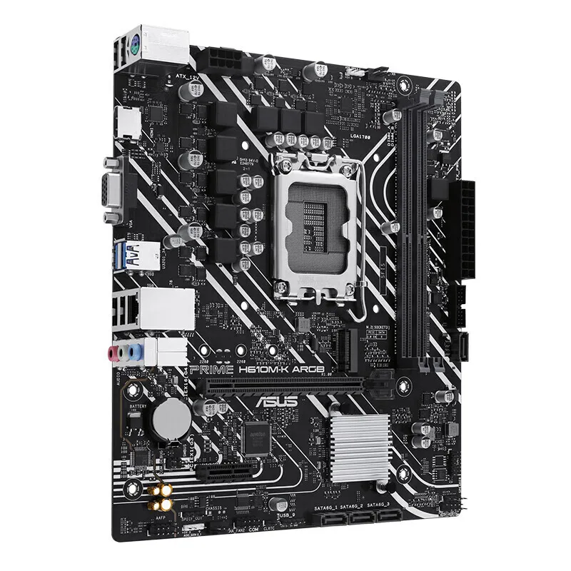 ASUS PRIME H610M-K D4 ARGB(USB*1)Intel H610 Micro-ATX يدعم اللوحة الأم لوحدة المعالجة المركزية 12th/13th placa mae DDR4 64G PCI-E4.0 M.2 SSD