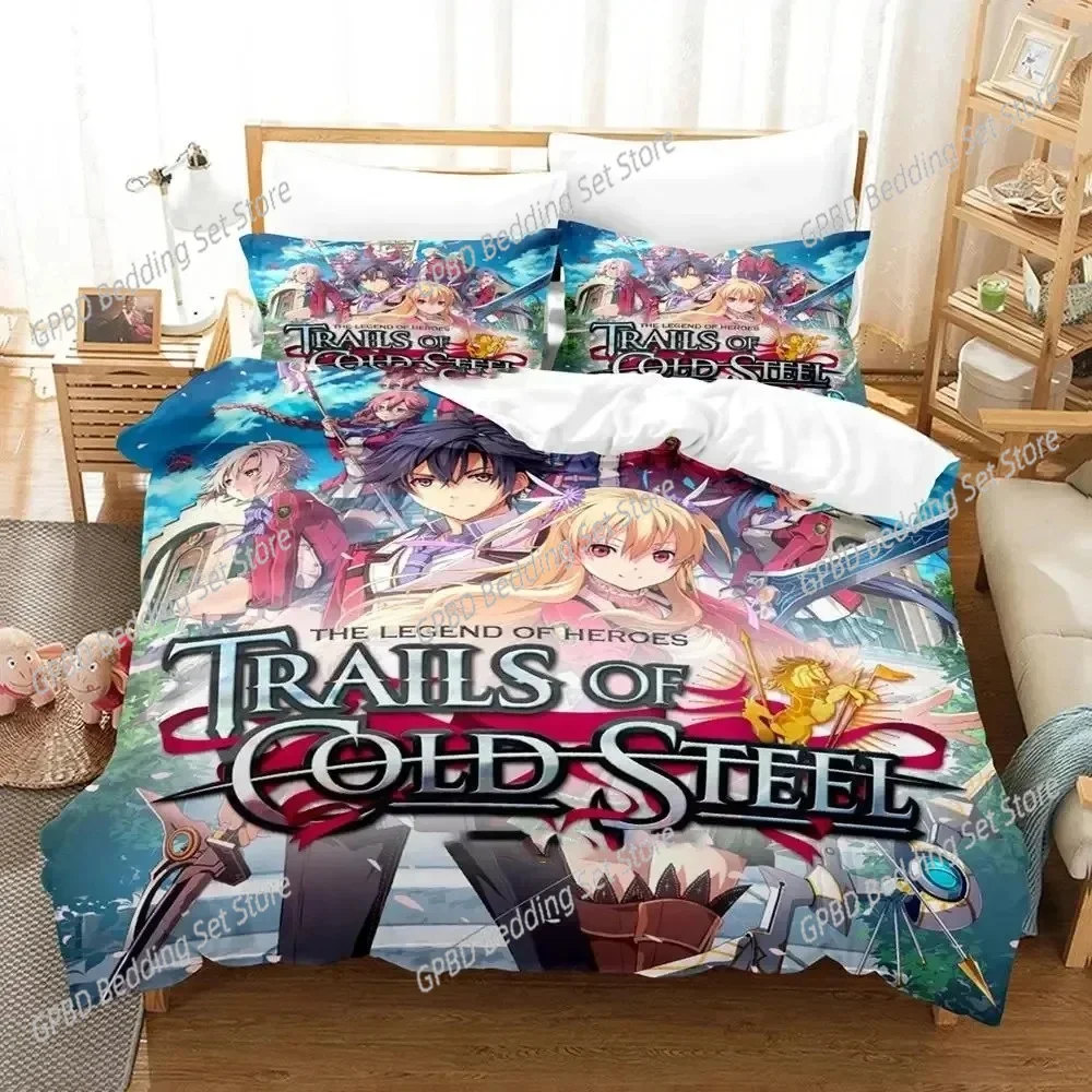 Anime The Legend Of Heroes Comfortable Duvet Quilt Cover Pillowcase Bedding Set Children Bedroom Decoration Home Textile