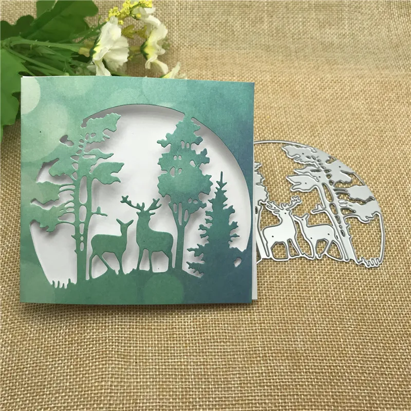 Christmas Tree Animal  Metal Cutting Dies Stencils Scrapbooking Decorative Embossing Folder Carbon Steel Paper Card DIY Die Cuts