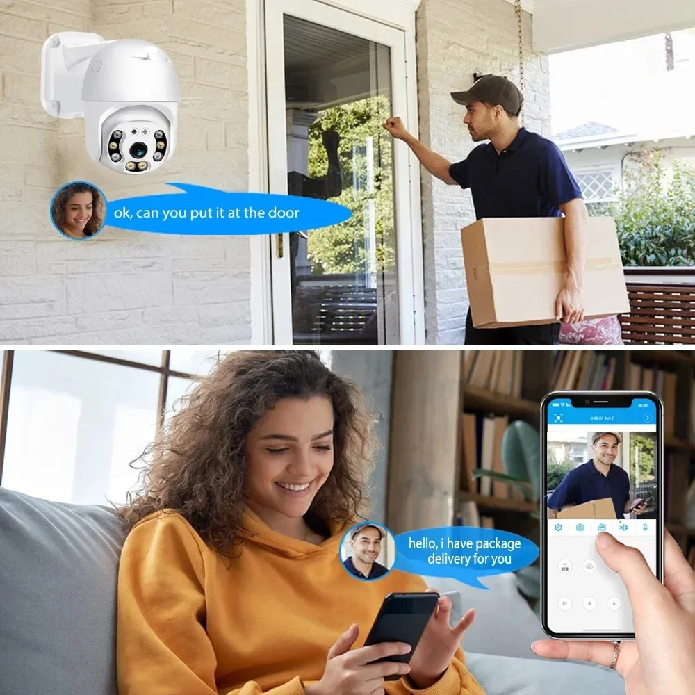 Kit de cámara CCTV para exteriores PTZ de 8MP con NVR Pan Tilt, seguimiento humano, Audio bidireccional, sistema de seguridad PoE 4K de 16 canales, red IP para apartamentos