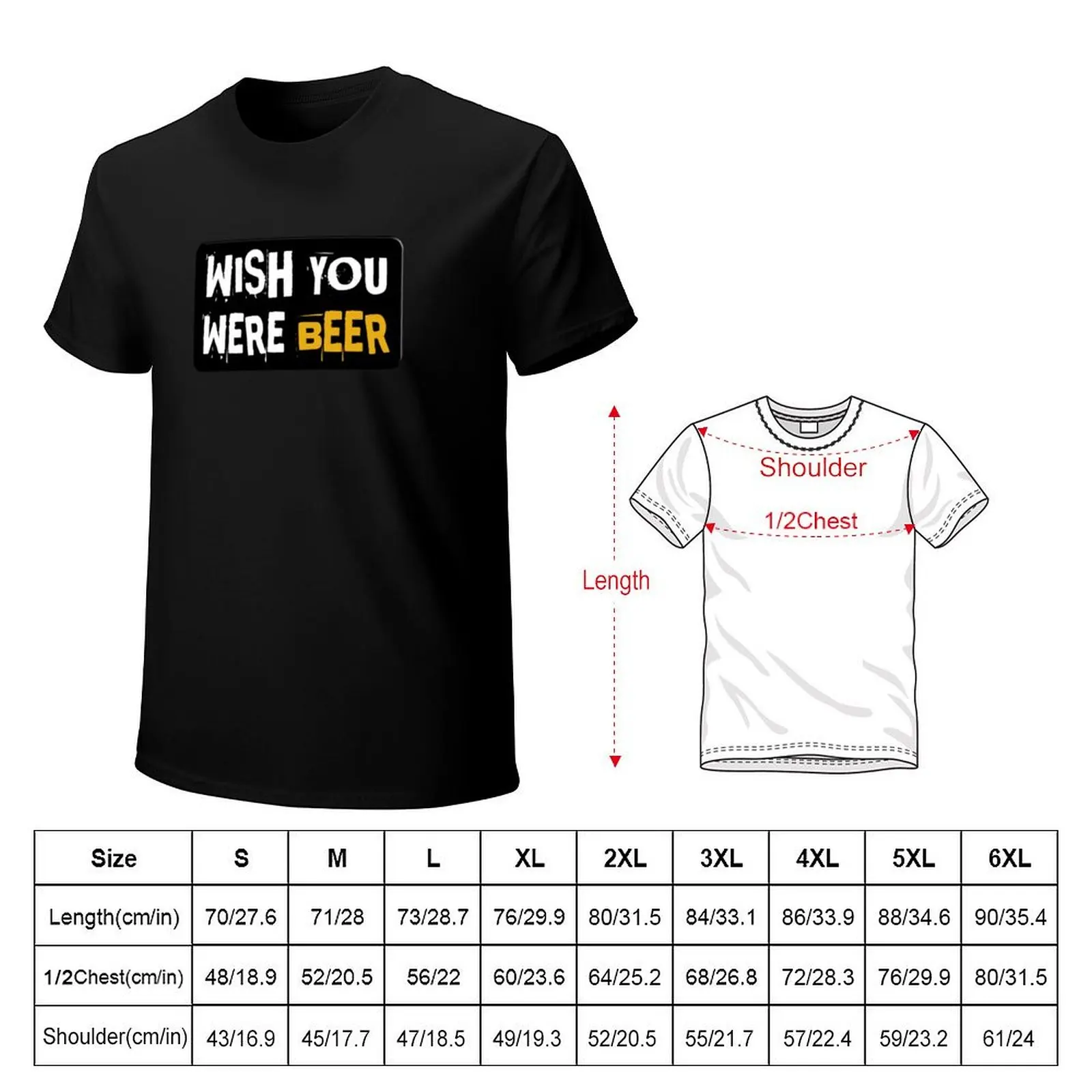 Wish you were beer - Funny Motorcycle Or Cool Helmet Stickers And Bikers Gifts T-Shirt Relaxed Casual Short Sleeve Tee