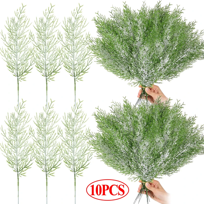 인공 소나무 가지, 가짜 삼나무 나뭇 가지, 소나무 잎, 크리스마스 트리 화환, DIY 공예, 크리스마스 웨딩 홈 파티 장식
