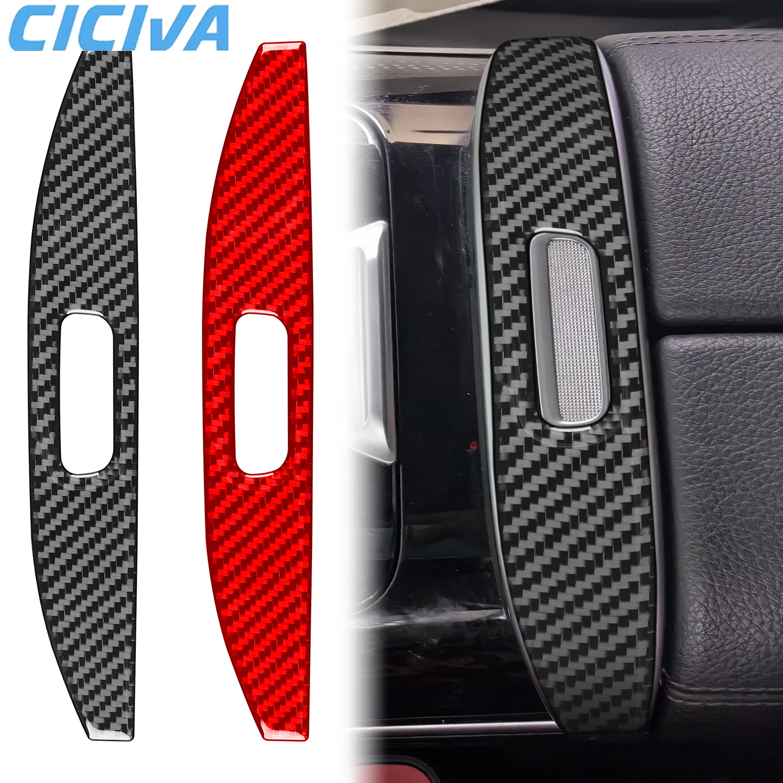 

For Mercedes Benz C-Class W206 2022-2024 For GLC 2023-2024 Carbon Fiber Center Armrest Switch Interior Car Accessories Stickers