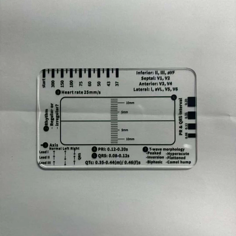 7-ступенчатое правило ЭКГ для 7-ступенчатого анализатора ЭКГ-интерпретации ЭКГ, ось оценки с коробками