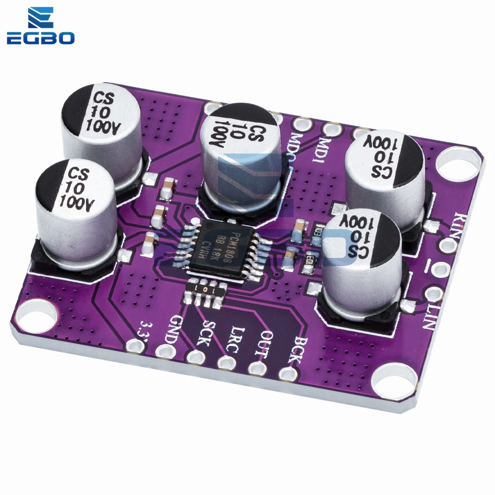 5v PCM1808 105dB SNR Audio Stereo ADC Single-Ended Analog-Input Decoder 24bit Amplifier Board Player Module