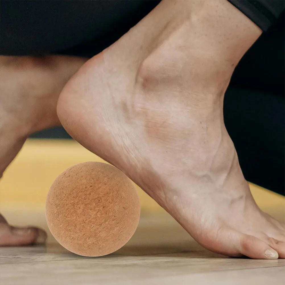 

Cork Yoga Ball 100mm Diameter High Density Softwood Massage Roller for Back Neck Sore Muscle Relaxation Fitness Myofascial