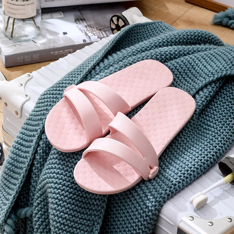 Folding Slippers Trip Travel Portable Slides Women Men Light Home Hotel Salon Homestay Guest Use Sandals Bathing Beach Shoes