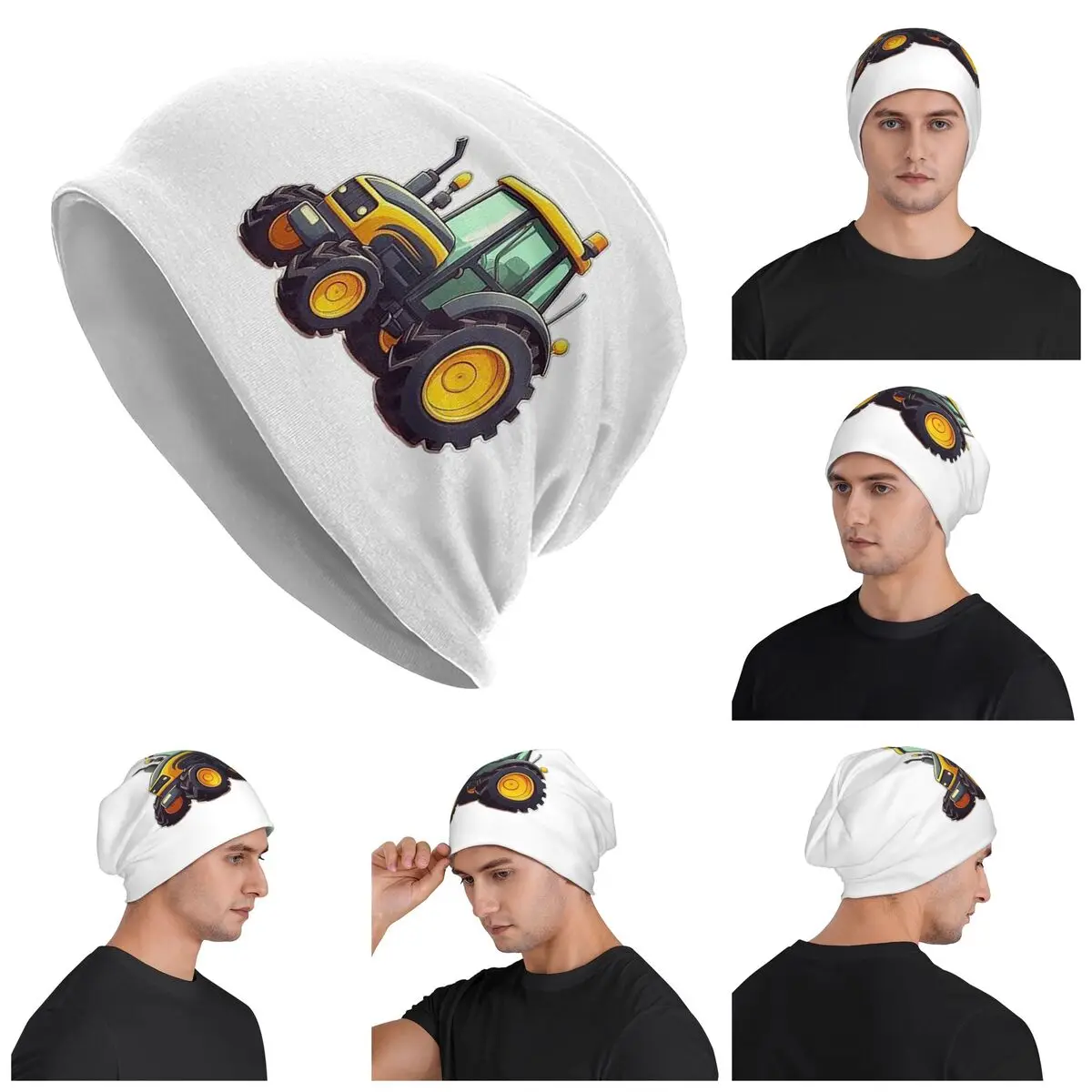Tractor Unisex Adult Beanies Caps Knitted Bonnet Hat Warm Hip Hop Autumn Winter Outdoor Skullies Hats