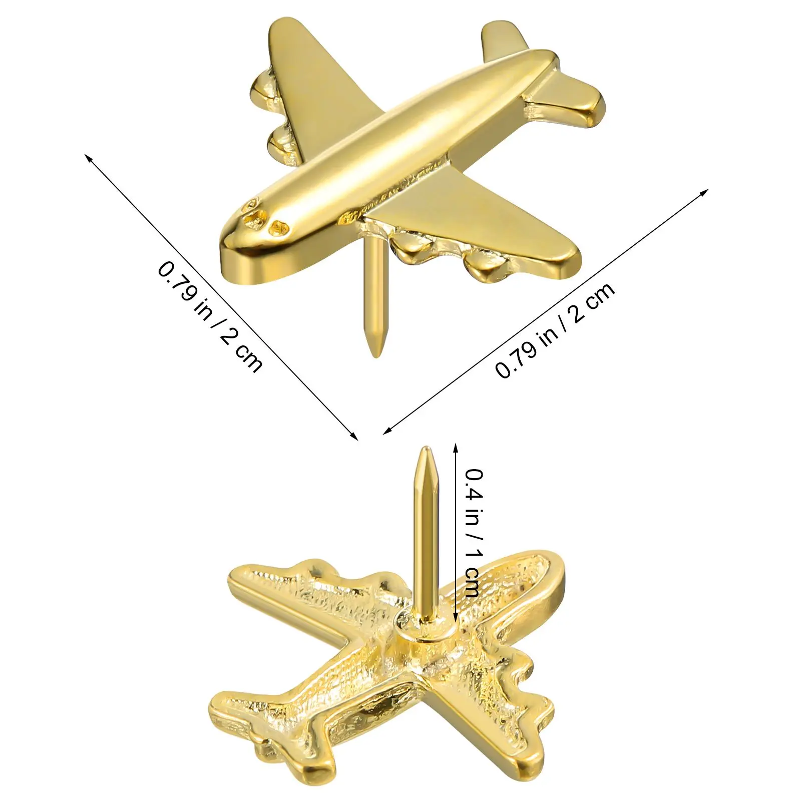 24 Pcs Metal Airplane Thumbtack Tacks Practical Pin Bulletin Board Message Push Mini