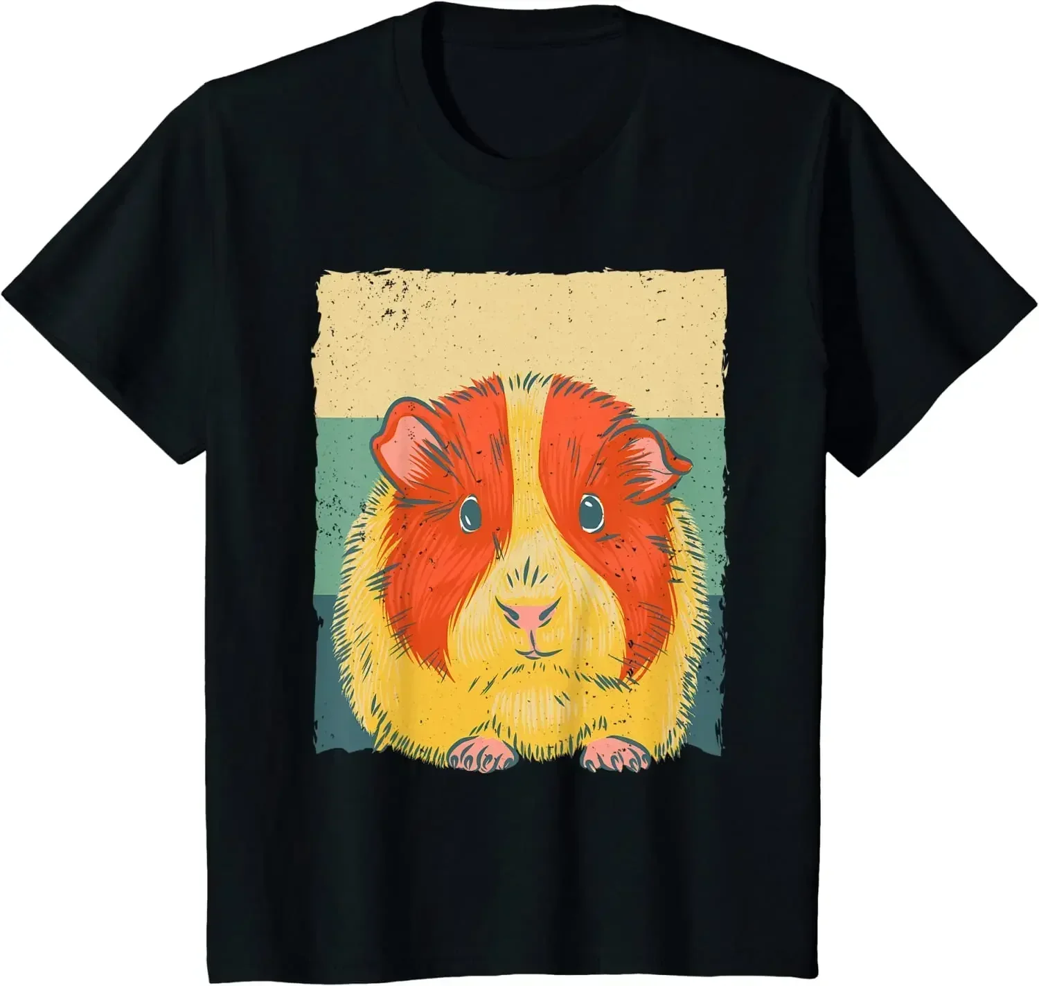 Cute Guinea Pig Design for Men Women Kids Vintage Men T-Shirt Women Shirts Casual Cotton Daily Four Seasons Graphic T Shirts