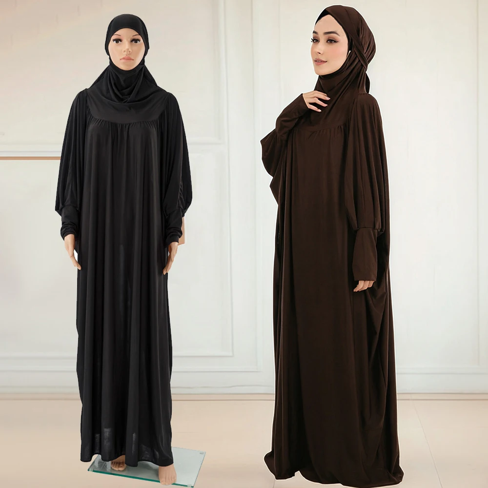 

Ramadan Modest Muslim Dresses for Women Prayer Garment Hooded Abaya Turkey Kaftan Eid Djellaba Islam Clothing Robe Arabic Caftan