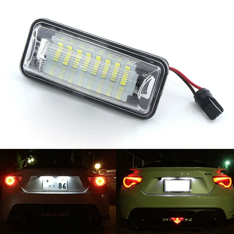 2X LED رقم لوحة ترخيص ضوء لتويوتا FT-86 GT86 سوبارو BRZ WRX فورستر