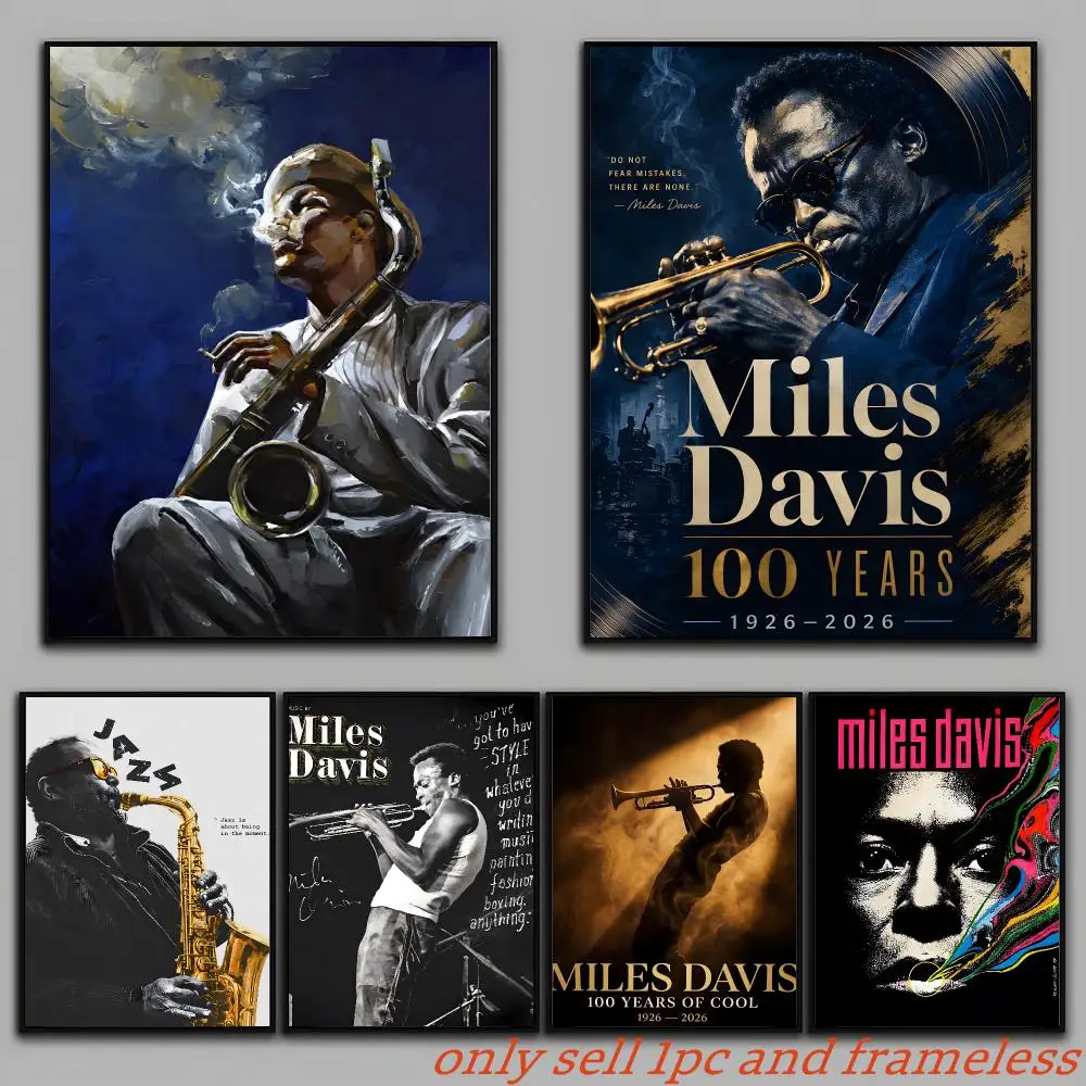 Miles Davis jazz artist wall art Poster Painting Prints Wall Art Picture Film Room Home Bar Cafe Decor Home  Mural