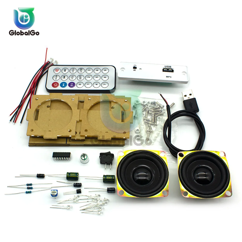 DIY Bluetooth Speaker Kit Electronics Soldering Project Practice Solder Assembly DIY Electronic Kit Component 2*3W Speakers