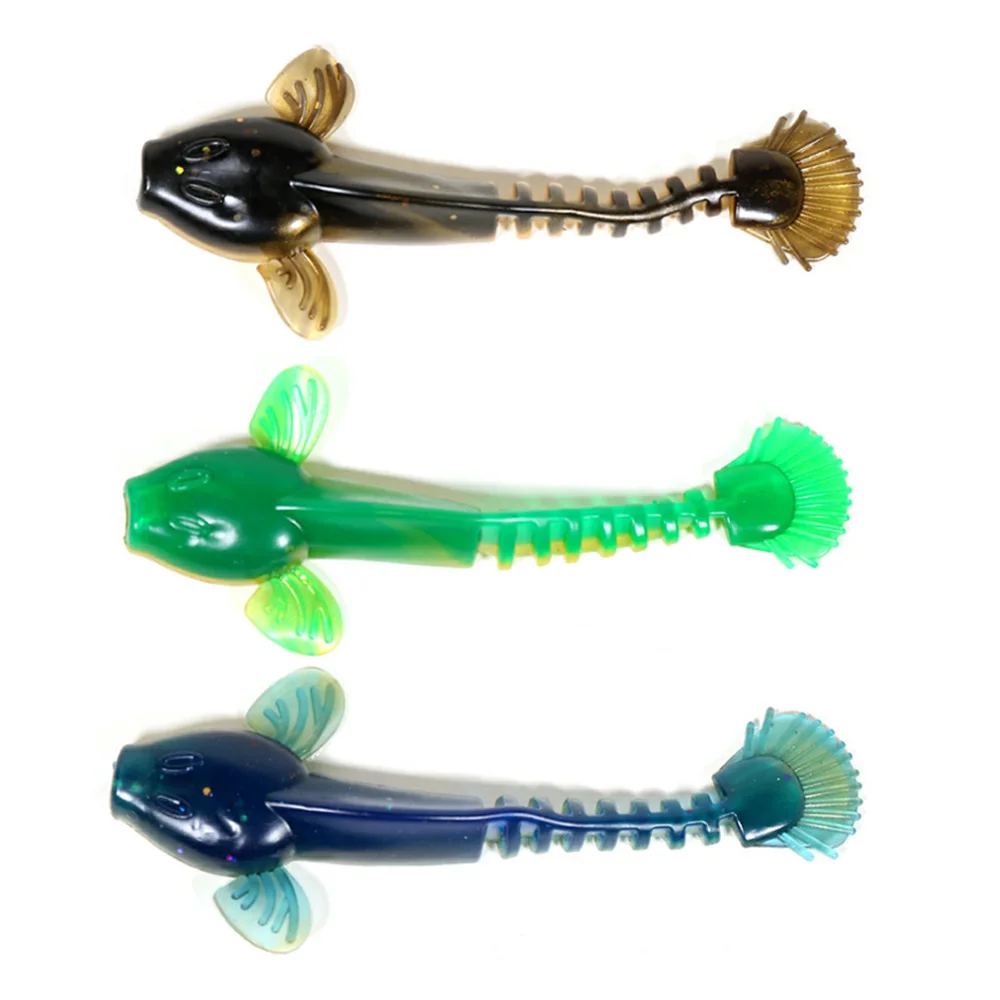 5pcs Goby Fishing Lure 6.5cm 2.5g/9cm 5.3g Soft Bait Swimbaits Fish Jumping Dark Sleeper Jig Fishing Giant Salamander Lure