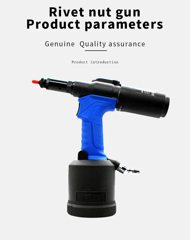 Lightweight Pneumatic Riveter Automatic Rivet Nut Gun M3 to M12 Hydraulic Industrial Quick Riveting Tool Upgraded RL-6312/RL-618