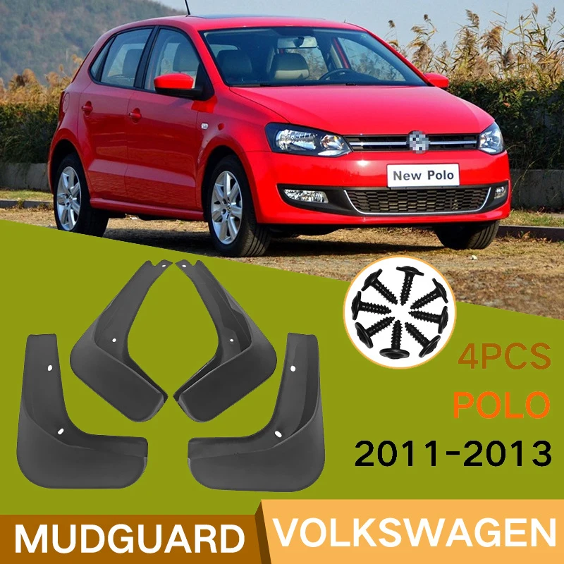 

4Pcs For Volkswagen Polo 2011-2013 2012 Car Tires Fenders Waterproof Mudguards PP Plastic Accessories
