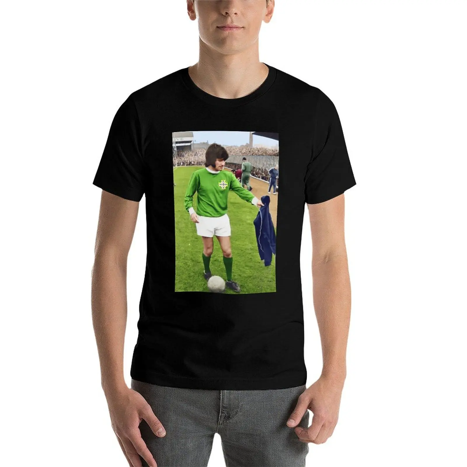 

Футболка George Best for NI, мужская дизайнерская мужская футболка, мужская футболка из тяжелого хлопка, футболка из 100% хлопка