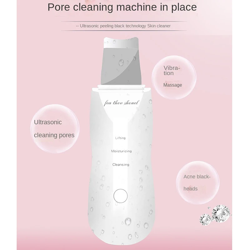 Spatule d'épurateur de peau avec 3 modes, dissolvant de points noirs, nettoyant pour le visage, outil de soin de la peau, vibration, nettoyage du visage, lifting