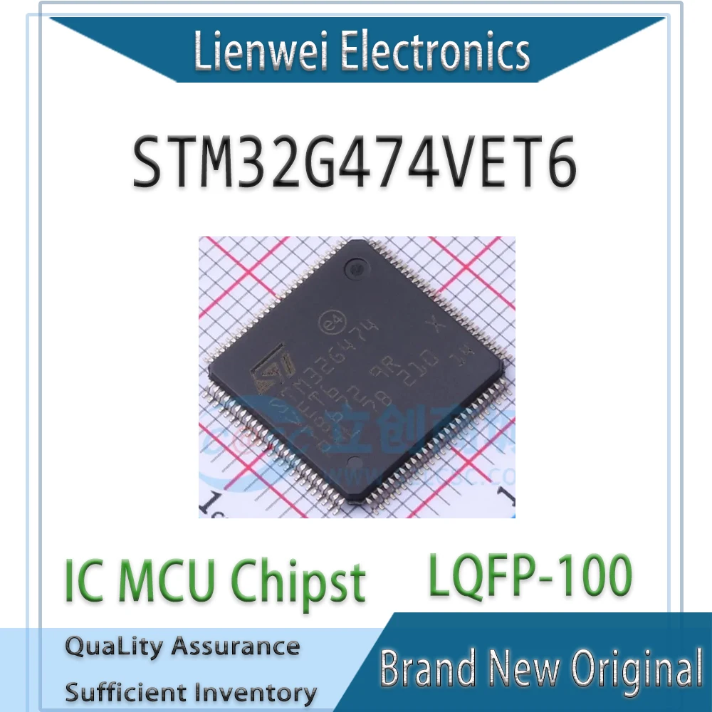 

100% New Original STM32G474 STM32G474VET6 IC MCU Chipset LQFP-100