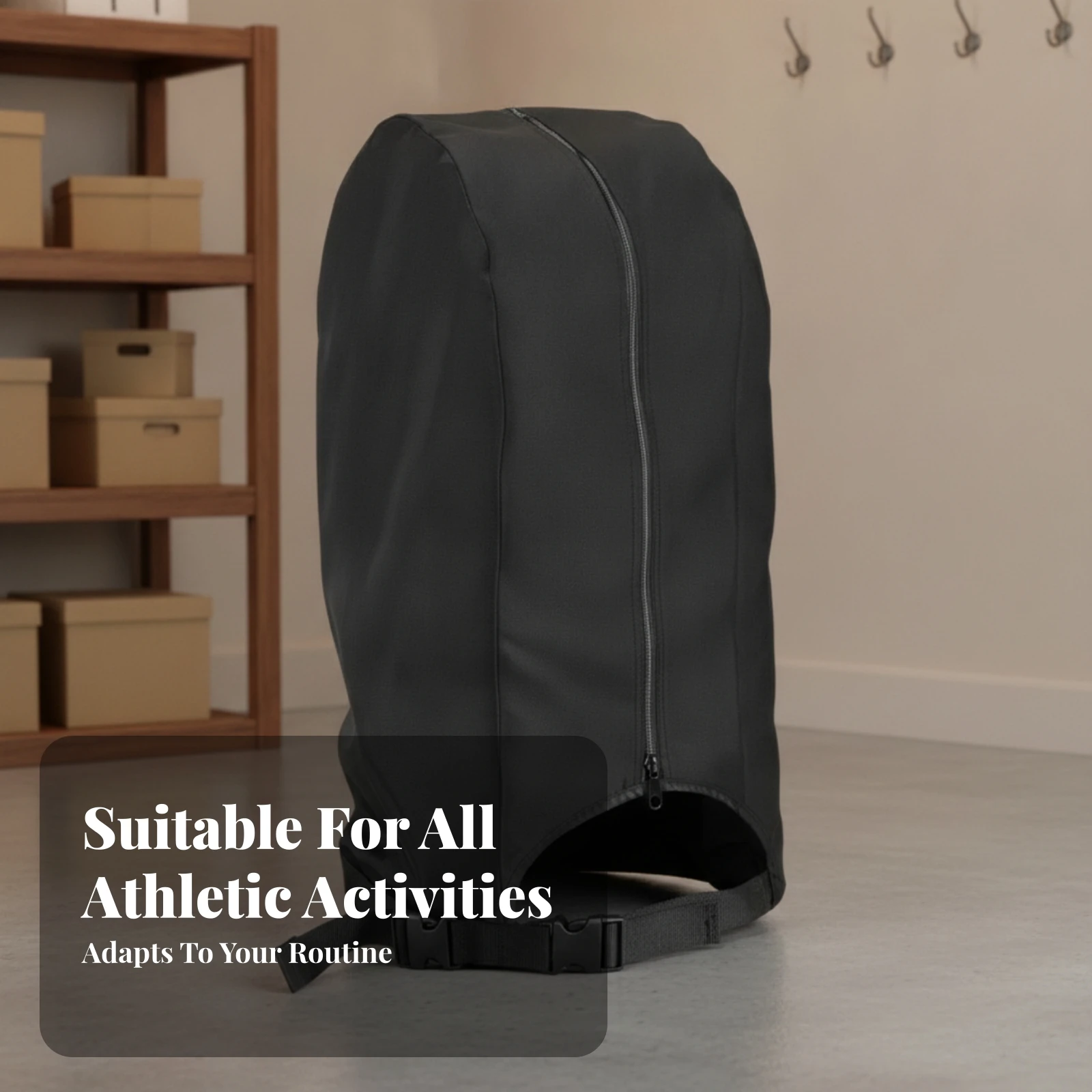 Water-Resistant Weather Protection Black Golf Bag Cover Shielded Zippered Golf Bag Cover Sports Accessory for Outdoors - view 6