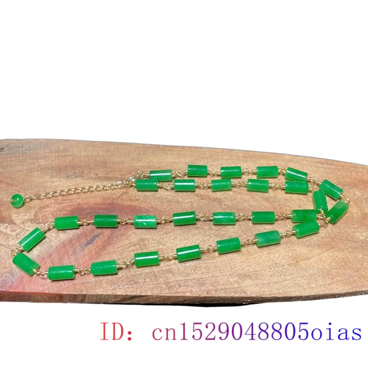 Green Jade Beaded Necklace Vintage Lucky Jewelry Stone Gifts for Women Chinese Carved Emerald Necklaces Natural Charm