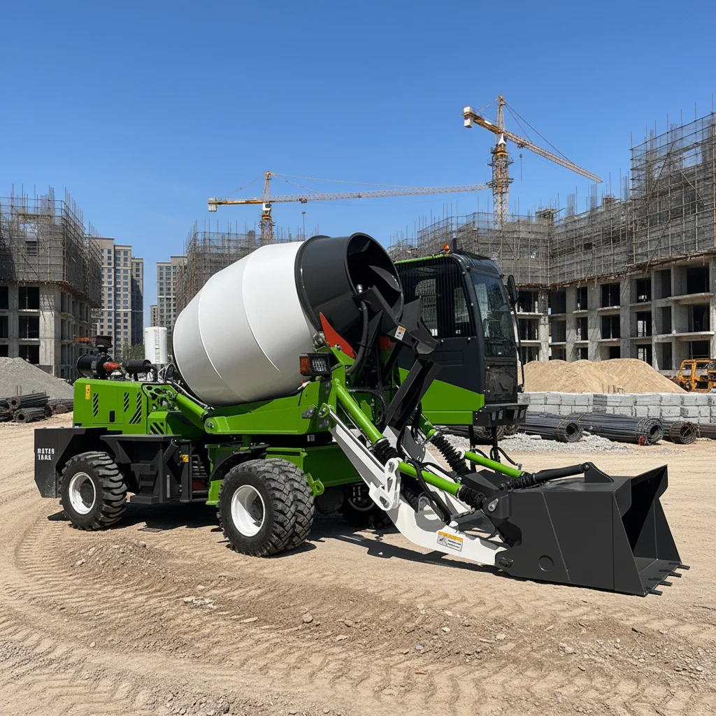 Customized Multi-Function Self Loading Concrete Mixer Truck Feeding Mixing Discharging All In One