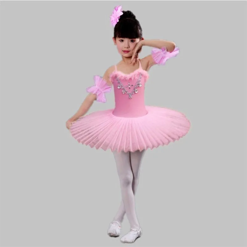 Kids White Ballet Tutu Dance Dress Costumes for Girls Lake Ballet Costumes Stage Wear Children Ballroom Dancing Dress Outfits