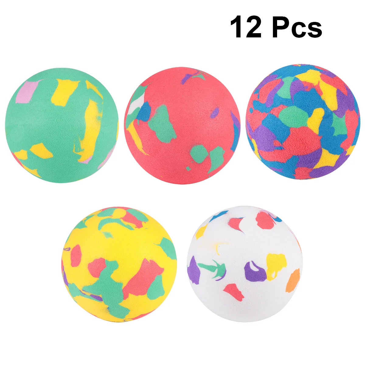 12 pçs bolas de esponja coloridas ecofriendly material macio crianças presente aniversário dia das crianças jogando saltando bola