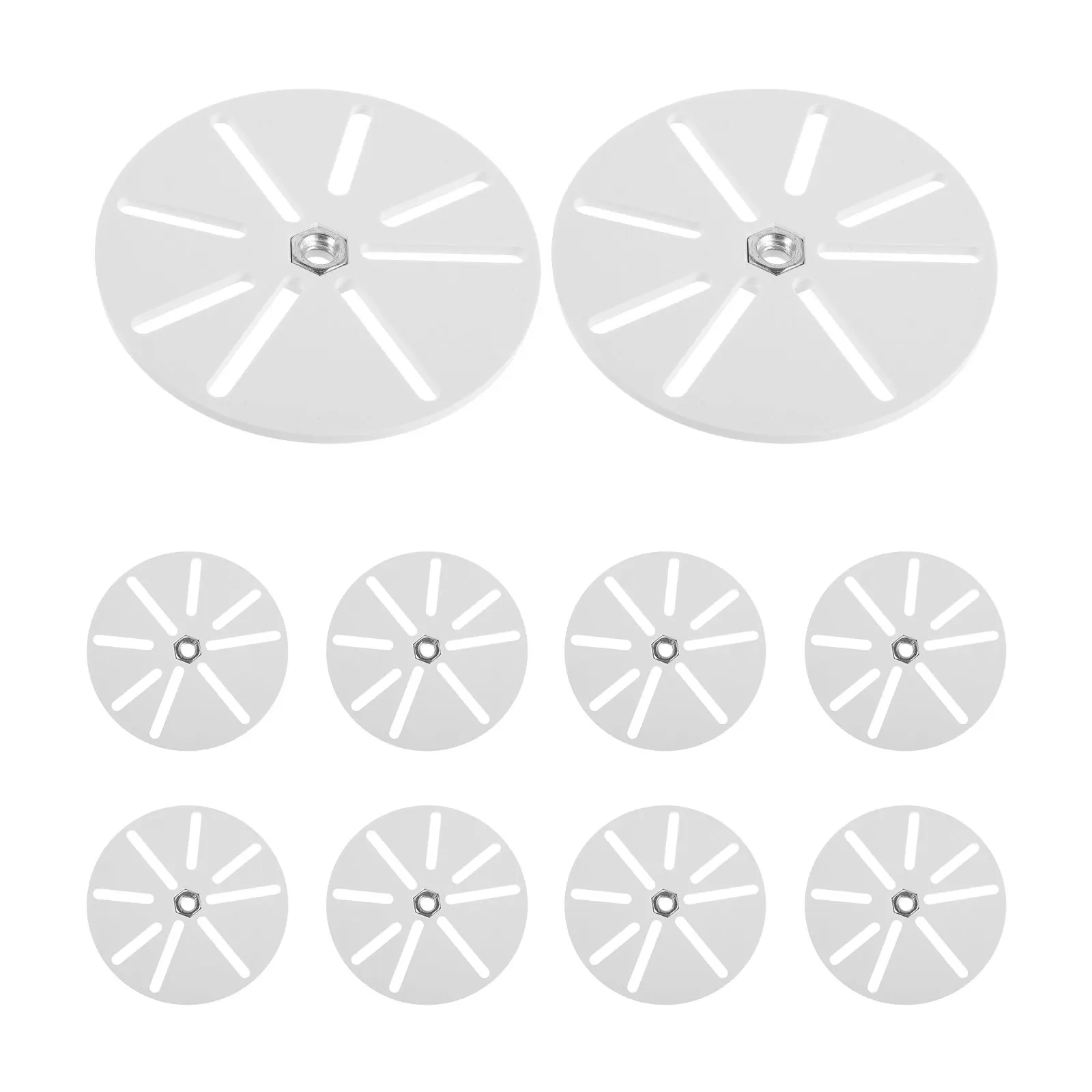 10Pcs Round Plastic Camera Base Household Bracket Flat Camera Mount Stand Secure Wall Mount Plate Adjustable Angle for Home