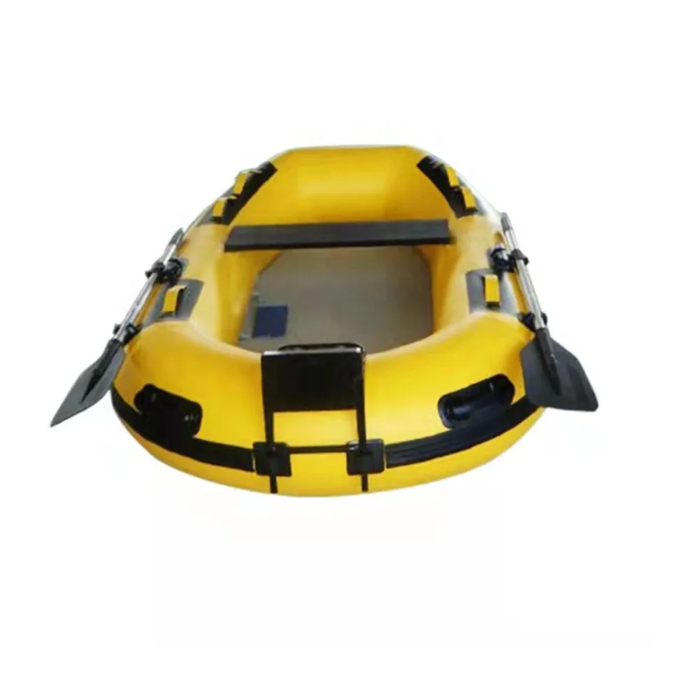 Outdoor Hot Selling 2 Person Fishing Rowing Boat Drop Stitch Material Inflatable Fishing  Kayak with Pedal - view 2